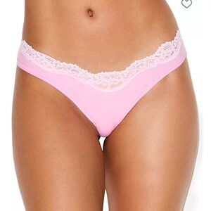 SKIMS Pink Lace Trim Panties